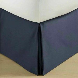 Hotel Collection Quadre California King Bedskirt Dusk Navy